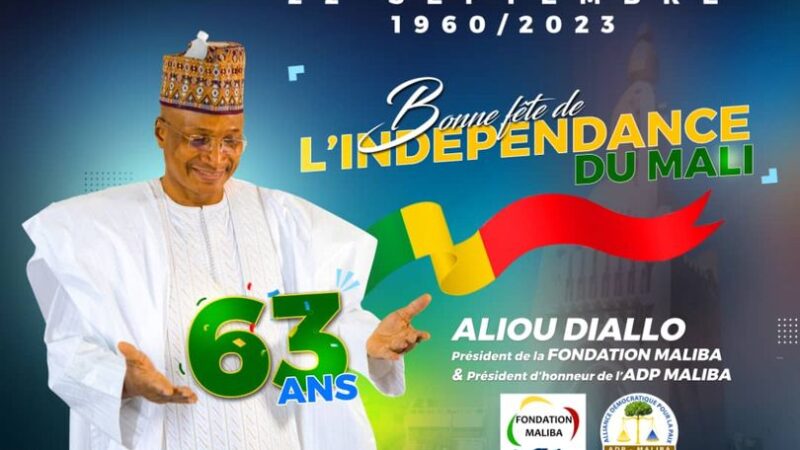 63ème anniversaire de notre cher Mali : Le message de président Aliou DIALLO