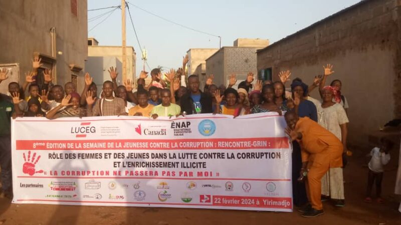 Lutte contre la corruption et l’enrichissement illicite au Mali : Les jeunes et femmes de Yirimadio armés pour combattre les fléaux