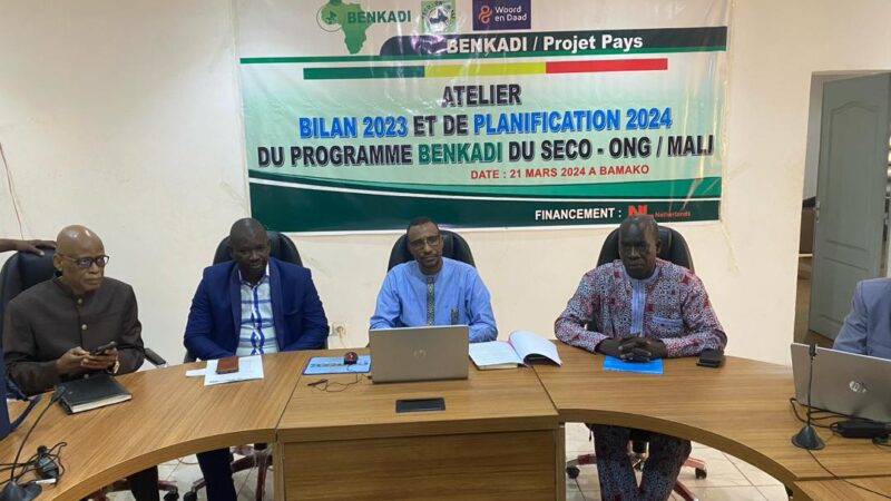 Programme Benkadi du SECO- ONG/Mali : Le bilan des activités réalisées en 2023 dévoilé