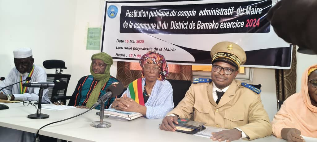 Restitution publique du compte administratif: Le budget 2024 de la Mairie de la Commune III estimé à plus de  6 milliards FCFA