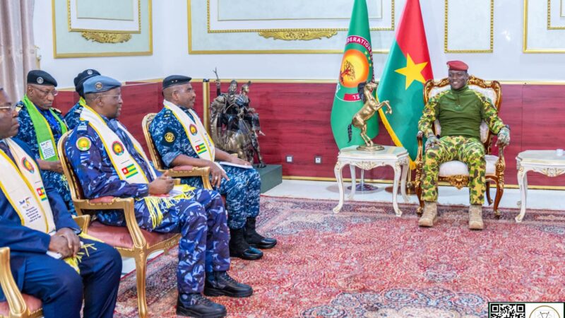 Coopération douanière AES-Togo : Le Président du Faso reçoit les directeurs et Commissaire (OTR) Généraux des Douanes