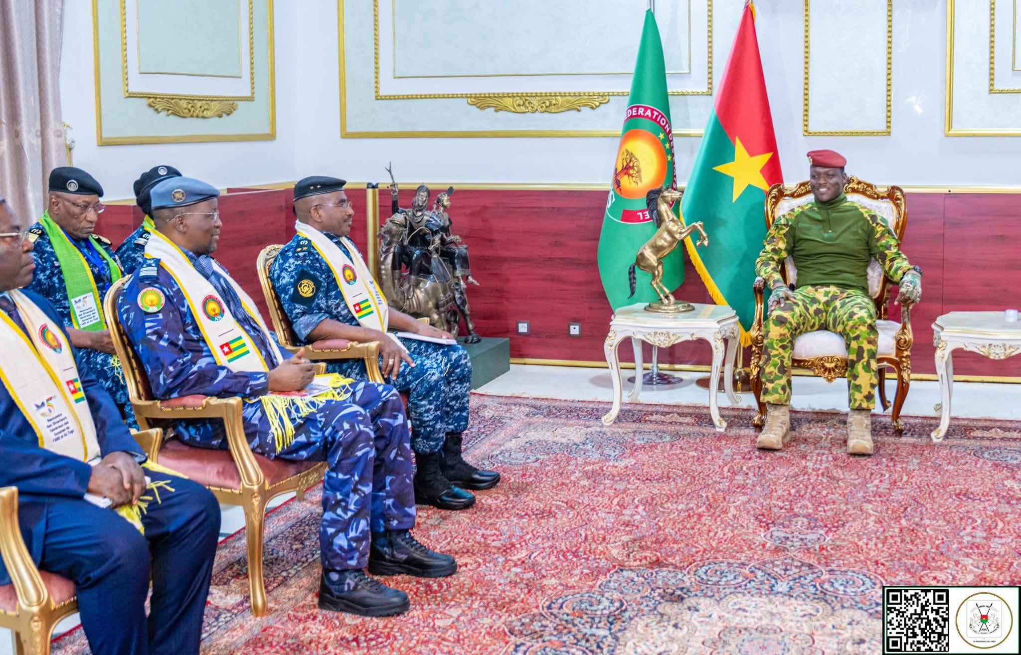 Coopération douanière AES-Togo : Le Président du Faso reçoit les directeurs et Commissaire (OTR) Généraux des Douanes